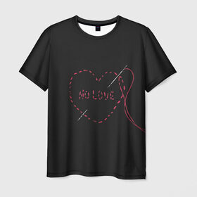 Мужская футболка 3D с принтом Face / No Love / Фэйс в Кировске, 100% полиэфир | прямой крой, круглый вырез горловины, длина до линии бедер | rap | рэпер | фейс | фэйс