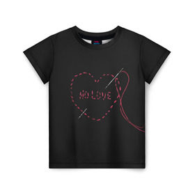 Детская футболка 3D с принтом Face / No Love / Фэйс в Кировске, 100% гипоаллергенный полиэфир | прямой крой, круглый вырез горловины, длина до линии бедер, чуть спущенное плечо, ткань немного тянется | rap | рэпер | фейс | фэйс