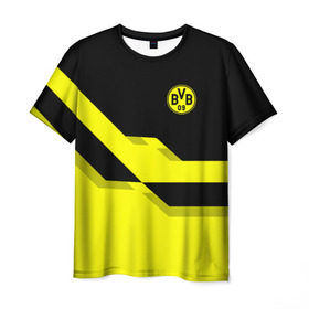 Мужская футболка 3D с принтом FC Borussia Dortmund 2018 в Кировске, 100% полиэфир | прямой крой, круглый вырез горловины, длина до линии бедер | Тематика изображения на принте: боруссия | дортмунд