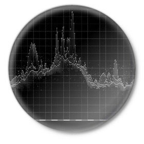 Значок с принтом diagram в Кировске,  металл | круглая форма, металлическая застежка в виде булавки | Тематика изображения на принте: technology | график | черный