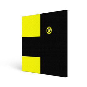 Холст квадратный с принтом FC Borussia Dortmund Black в Кировске, 100% ПВХ |  | боруссия | дортмунд