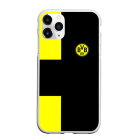 Чехол для iPhone 11 Pro матовый с принтом FC Borussia Dortmund Black в Кировске, Силикон |  | боруссия | дортмунд