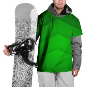 Накидка на куртку 3D с принтом Зеленые полосы в Кировске, 100% полиэстер |  | абстракция | геометрия | зеленый | модные.мода | пирамиды | полосы.линии | тренды | треугольники | узоры