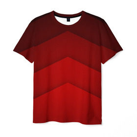 Мужская футболка 3D с принтом Красные полосы в Кировске, 100% полиэфир | прямой крой, круглый вырез горловины, длина до линии бедер | абстракция | геометрия | красный | модные.мода | оттенки | пирамиды | полосы.линии | тренды | треугольники | узоры