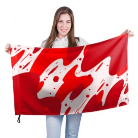 Флаг 3D с принтом Кровь в Кировске, 100% полиэстер | плотность ткани — 95 г/м2, размер — 67 х 109 см. Принт наносится с одной стороны | 31 октября | blood | halloween | день святых | кровь | праздник | праздник мертвых | хэллоуин