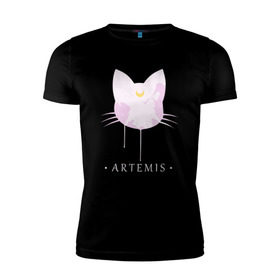 Мужская футболка премиум с принтом Artemis в Кировске, 92% хлопок, 8% лайкра | приталенный силуэт, круглый вырез ворота, длина до линии бедра, короткий рукав | anime | sailor moon | аниме | сейлор мун