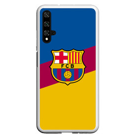 Чехол для Honor 20 с принтом FC Barcelona 2018 Colors в Кировске, Силикон | Область печати: задняя сторона чехла, без боковых панелей | fc | fc barcelona | fcb | fly emirates | ronaldo | абстракция | барселона | геометрия | зож | клуб | линии | месси | модные | мяч | реал мадрид | спорт | спортивные | тренды | футбол | футбольный клуб | эмблема