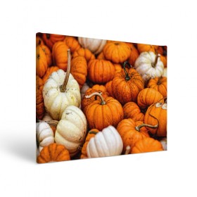 Холст прямоугольный с принтом тыквы в Кировске, 100% ПВХ |  | halloween | дача | овощи | октябрь | оранжевый | осень | сентябрь | тыква | хеллуин