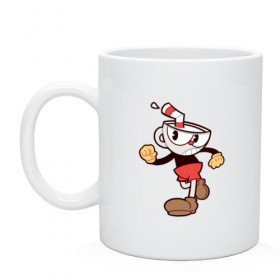 Кружка с принтом Cuphead в Кировске, керамика | объем — 330 мл, диаметр — 80 мм. Принт наносится на бока кружки, можно сделать два разных изображения | cuphead