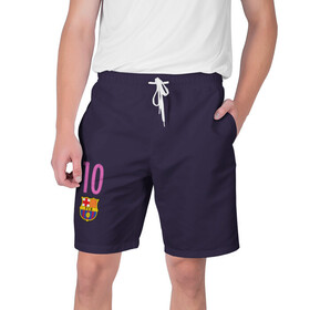 Мужские шорты 3D с принтом Barca Messi 1 в Кировске,  полиэстер 100% | прямой крой, два кармана без застежек по бокам. Мягкая трикотажная резинка на поясе, внутри которой широкие завязки. Длина чуть выше колен | barcelona | messi | барса | барселона | месси | футбол