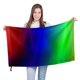 Флаг 3D с принтом Цветной градиент в Кировске, 100% полиэстер | плотность ткани — 95 г/м2, размер — 67 х 109 см. Принт наносится с одной стороны | абстракция | градиент | зеленый | модные | розовый | синий | цвет | цветные | яркие
