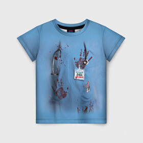 Детская футболка 3D с принтом Костюм врача кровь в Кировске, 100% гипоаллергенный полиэфир | прямой крой, круглый вырез горловины, длина до линии бедер, чуть спущенное плечо, ткань немного тянется | Тематика изображения на принте: больница | врач | доктор | клиника | кровь