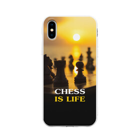 Чехол для iPhone X матовый с принтом Шахматы - это жизнь в Кировске, Силикон | Печать на задней стороне чехла, без боковой панели | chess | game | sport | гроссмейстер | закат | игра | интеллект | солнце | спорт | фигура | шахматист | шахматы