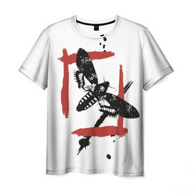 Мужская футболка 3D с принтом Бабочка Треш полька в Кировске, 100% полиэфир | прямой крой, круглый вырез горловины, длина до линии бедер | Тематика изображения на принте: 