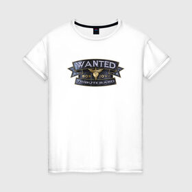 Женская футболка хлопок с принтом Wanted Bon Jovi в Кировске, 100% хлопок | прямой крой, круглый вырез горловины, длина до линии бедер, слегка спущенное плечо | 