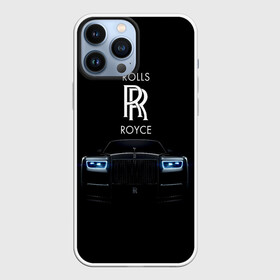 Чехол для iPhone 13 Pro Max с принтом Rolls Royce phantom в Кировске,  |  | Тематика изображения на принте: luxury | phantom | rich | rolls royce | rr | авто | автомобили | бренд | известные | логотип | машина | надписи | огни | ролс ройс | роскошь | тень | фары | черный