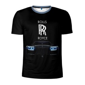 Мужская футболка 3D спортивная с принтом Rolls Royce phantom в Кировске, 100% полиэстер с улучшенными характеристиками | приталенный силуэт, круглая горловина, широкие плечи, сужается к линии бедра | luxury | phantom | rich | rolls royce | rr | авто | автомобили | бренд | известные | логотип | машина | надписи | огни | ролс ройс | роскошь | тень | фары | черный