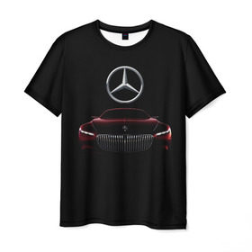 Мужская футболка 3D с принтом Мерседес Будущего в Кировске, 100% полиэфир | прямой крой, круглый вырез горловины, длина до линии бедер | mercedes | марка | машины | мерседес