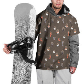 Накидка на куртку 3D с принтом Дупло в Кировске, 100% полиэстер |  | бобер | бобр | волк | делка | делочка | енот | зайка | заяц | лиса | скунс
