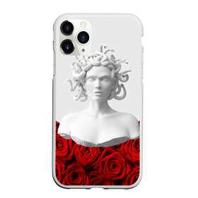 Чехол для iPhone 11 Pro Max матовый с принтом GIRL SNAKE ROSES РОЗЫ в Кировске, Силикон |  | букет | веты | красный | лепестки | модные | полосы | природа | растения | розочки | розы | сад | тренды | цвет | черный