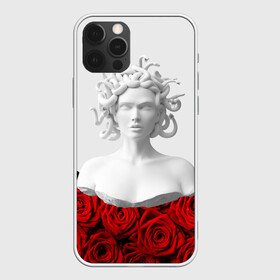 Чехол для iPhone 12 Pro Max с принтом GIRL SNAKE ROSES / РОЗЫ в Кировске, Силикон |  | букет | веты | красный | лепестки | модные | полосы | природа | растения | розочки | розы | сад | тренды | цвет | черный