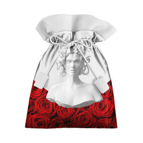 Подарочный 3D мешок с принтом Унисекс / Snake roses girl в Кировске, 100% полиэстер | Размер: 29*39 см | букет | веты | красный | лепестки | модные | полосы | природа | растения | розочки | розы | сад | тренды | цвет | черный