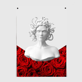 Постер с принтом Унисекс / Snake roses girl в Кировске, 100% бумага
 | бумага, плотность 150 мг. Матовая, но за счет высокого коэффициента гладкости имеет небольшой блеск и дает на свету блики, но в отличии от глянцевой бумаги не покрыта лаком | букет | веты | красный | лепестки | модные | полосы | природа | растения | розочки | розы | сад | тренды | цвет | черный