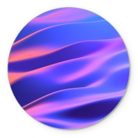 Коврик круглый с принтом Water Colors в Кировске, резина и полиэстер | круглая форма, изображение наносится на всю лицевую часть | абстракция | вода.цветные | волны | краски | море | радужные | розовый | синий | фиолетовый | цвет | цвета | яркие