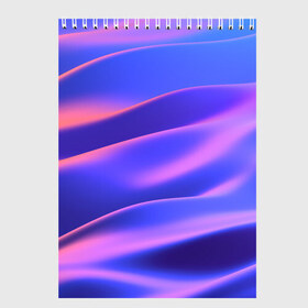 Скетчбук с принтом Water Colors в Кировске, 100% бумага
 | 48 листов, плотность листов — 100 г/м2, плотность картонной обложки — 250 г/м2. Листы скреплены сверху удобной пружинной спиралью | абстракция | вода.цветные | волны | краски | море | радужные | розовый | синий | фиолетовый | цвет | цвета | яркие