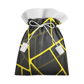 Подарочный 3D мешок с принтом Желтая сетка в Кировске, 100% полиэстер | Размер: 29*39 см | Тематика изображения на принте: yellow | абстракция | желтый | линия.line | сетка