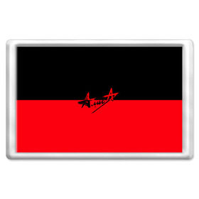 Магнит 45*70 с принтом Флаг группа Алиса в Кировске, Пластик | Размер: 78*52 мм; Размер печати: 70*45 | алиса | группа | красный | рок | черный
