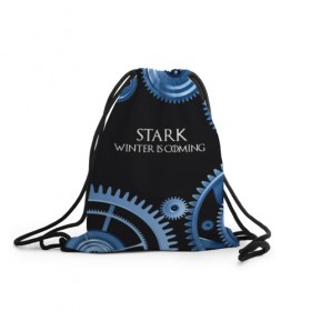 Рюкзак-мешок 3D с принтом STARK(Зима близко) в Кировске, 100% полиэстер | плотность ткани — 200 г/м2, размер — 35 х 45 см; лямки — толстые шнурки, застежка на шнуровке, без карманов и подкладки | 