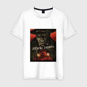 Мужская футболка хлопок с принтом Джиперс Криперс в Кировске, 100% хлопок | прямой крой, круглый вырез горловины, длина до линии бедер, слегка спущенное плечо. | 