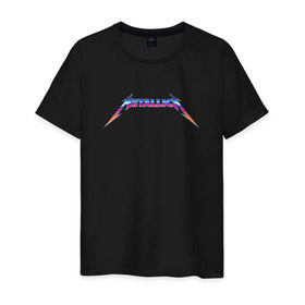 Мужская футболка хлопок с принтом Metallica в Кировске, 100% хлопок | прямой крой, круглый вырез горловины, длина до линии бедер, слегка спущенное плечо. | hard rock | heavy metall | rock | байкер | джеймс хэтфилд | кирк хэммет | ларс ульрих | роберт трухильо