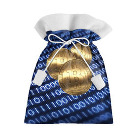 Подарочный 3D мешок с принтом Bitcoin в Кировске, 100% полиэстер | Размер: 29*39 см | bitcoin | блокчейн | криптовалюта