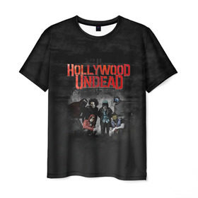 Мужская футболка 3D с принтом Группа Hollywood Undead в Кировске, 100% полиэфир | прямой крой, круглый вырез горловины, длина до линии бедер | 