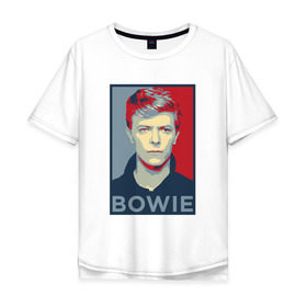 Мужская футболка хлопок Oversize с принтом David Bowie в Кировске, 100% хлопок | свободный крой, круглый ворот, “спинка” длиннее передней части | Тематика изображения на принте: bowie | david | альтернативный | арт | боуи | глэм | джаз | дэвид | музыка | музыкант | певец | поп | попрок | психоделический | рок | соул | хард | хардрок | экспериментальный | электронная | эмбиент