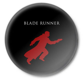 Значок с принтом Blade Runner в Кировске,  металл | круглая форма, металлическая застежка в виде булавки | 2049 | blade runner | bladerunner