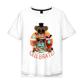 Мужская футболка хлопок Oversize с принтом Celebrate! в Кировске, 100% хлопок | свободный крой, круглый ворот, “спинка” длиннее передней части | 