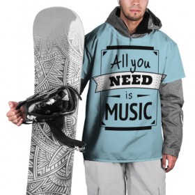 Накидка на куртку 3D с принтом Всё что тебе нужно-это музыка в Кировске, 100% полиэстер |  | Тематика изображения на принте: 
