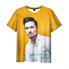Мужская футболка 3D с принтом Билан в Кировске, 100% полиэфир | прямой крой, круглый вырез горловины, длина до линии бедер | Тематика изображения на принте: дима билан | певец | поп музыка