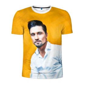 Мужская футболка 3D спортивная с принтом Билан в Кировске, 100% полиэстер с улучшенными характеристиками | приталенный силуэт, круглая горловина, широкие плечи, сужается к линии бедра | дима билан | певец | поп музыка