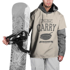 Накидка на куртку 3D с принтом The Real Carry - Pan Protectio в Кировске, 100% полиэстер |  | Тематика изображения на принте: battlegrounds | playerunknowns | pubg | пубг | сковородка