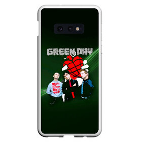 Чехол для Samsung S10E с принтом Группа Green Day в Кировске, Силикон | Область печати: задняя сторона чехла, без боковых панелей | american idiot | green day | альтернативный | билли джо армстронг | грин дей | группа | зелёный день | майк дёрнт | музыка | надпись | панк | поп | поппанк | рок | тре кул