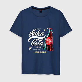 Мужская футболка хлопок с принтом Nuka-Cola Corporation в Кировске, 100% хлопок | прямой крой, круглый вырез горловины, длина до линии бедер, слегка спущенное плечо. | fallout | nuka cola corporation