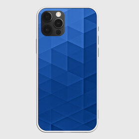 Чехол для iPhone 12 Pro Max с принтом trianse blue в Кировске, Силикон |  | abstraction | абстракция | геометрия | грани | полигоны | сочетания | треугольники