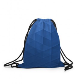 Рюкзак-мешок 3D с принтом trianse blue в Кировске, 100% полиэстер | плотность ткани — 200 г/м2, размер — 35 х 45 см; лямки — толстые шнурки, застежка на шнуровке, без карманов и подкладки | abstraction | абстракция | геометрия | грани | полигоны | сочетания | треугольники
