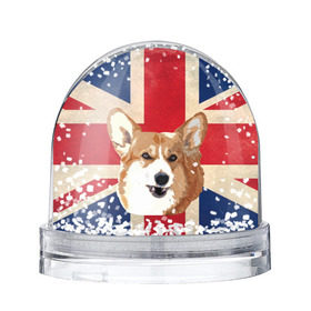 Снежный шар с принтом Королевский корги в Кировске, Пластик | Изображение внутри шара печатается на глянцевой фотобумаге с двух сторон | англия | великобритания | вельш корги | корги | корги пемброк | королева | пемброк | собака | флаг