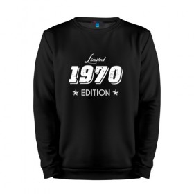 Мужской свитшот хлопок с принтом limited edition 1970 в Кировске, 100% хлопок |  | Тематика изображения на принте: 