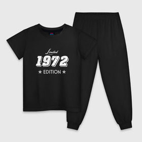 Детская пижама хлопок с принтом limited edition 1972 в Кировске, 100% хлопок |  брюки и футболка прямого кроя, без карманов, на брюках мягкая резинка на поясе и по низу штанин
 | 1972 | день рождения | подарок | праздник